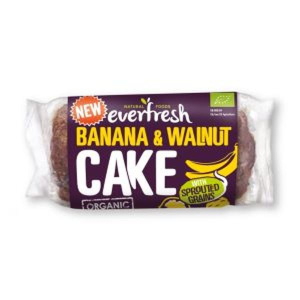 Everfresh Organic Banana and Walnut Cake with sprouted grains 350g