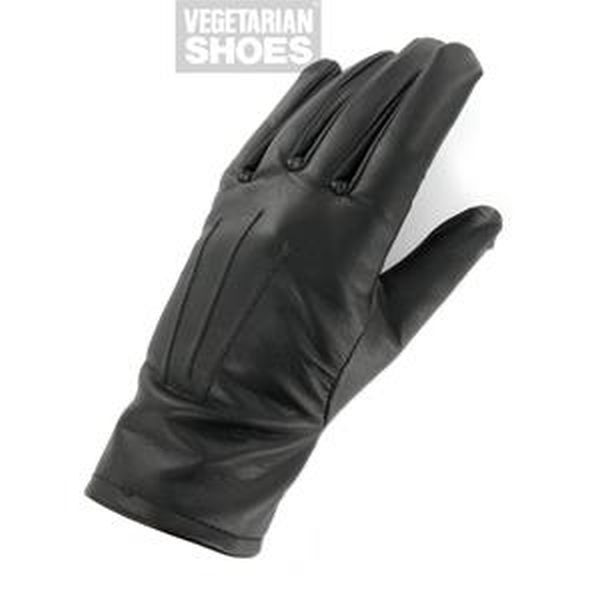 Vegetarian Shoes Synthetic Leather Gloves Black UK Size 6 - Image 3