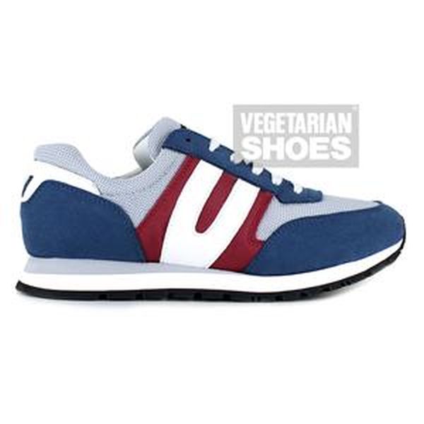 Vegetarian Shoes Vegan Runner Navy/Grey/Red Size 39 (UK 6) - Image 4