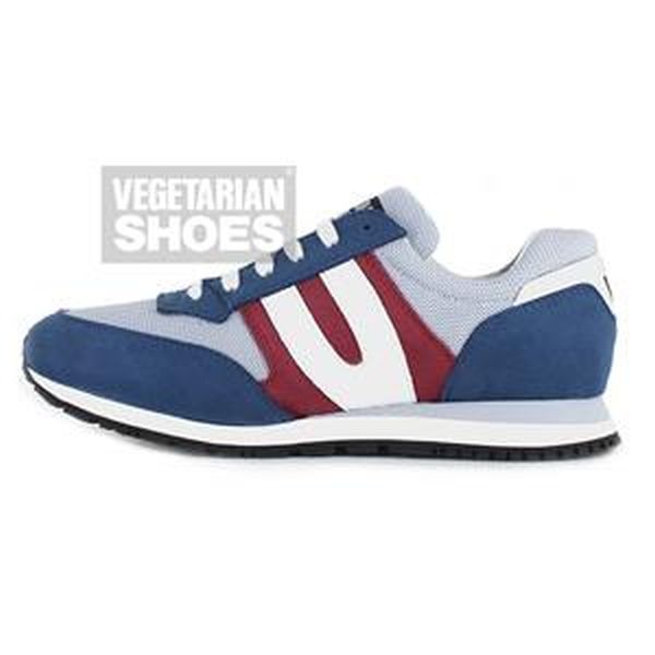Vegetarian Shoes Vegan Runner Navy/Grey/Red Size 39 (UK 6) - Image 5