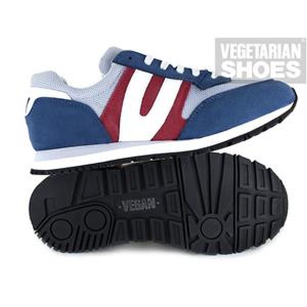 Vegetarian Shoes Vegan Runner Navy/Grey/Red Size 40 (UK 6.6) - Image 6
