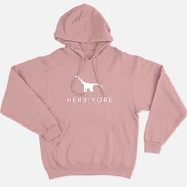 Vegan Outfitters Herbivore Dinosaur Hoodie Pink. Size M
