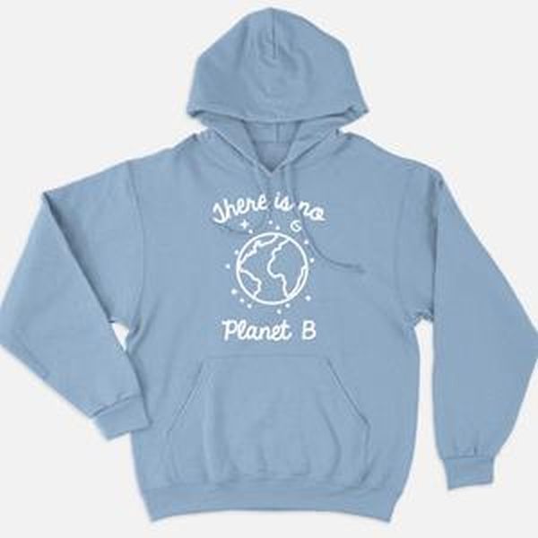 Vegan Outfitters No Planet B Hoodie Blue. Size L