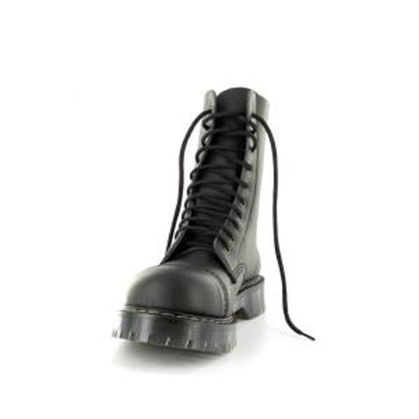 Vegetarian Shoes Black Airseal 10-Eye Boots with Steel Toe - Image 4