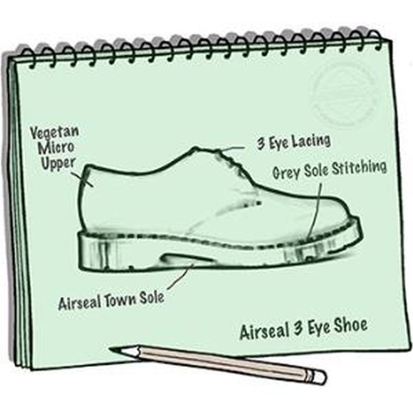 Vegetarian Shoes Airseal 3 Eye Shoes - Image 5