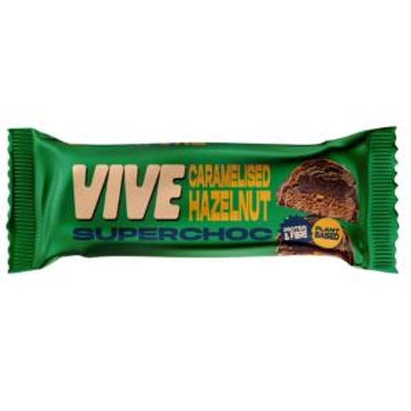 Vive Superchoc Caramelised Hazelnut Chocolate Bar 40g